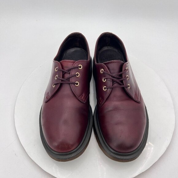 Dr Martens Air Cushion Sole 10078 Women Size 6 Brown Leather Low Top Derby Shoes - Picture 3 of 14